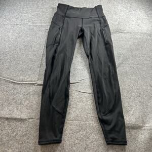 ATHLETA Rainier 7/8 Tight Women’s XS Workout Run Winter Black Pockets